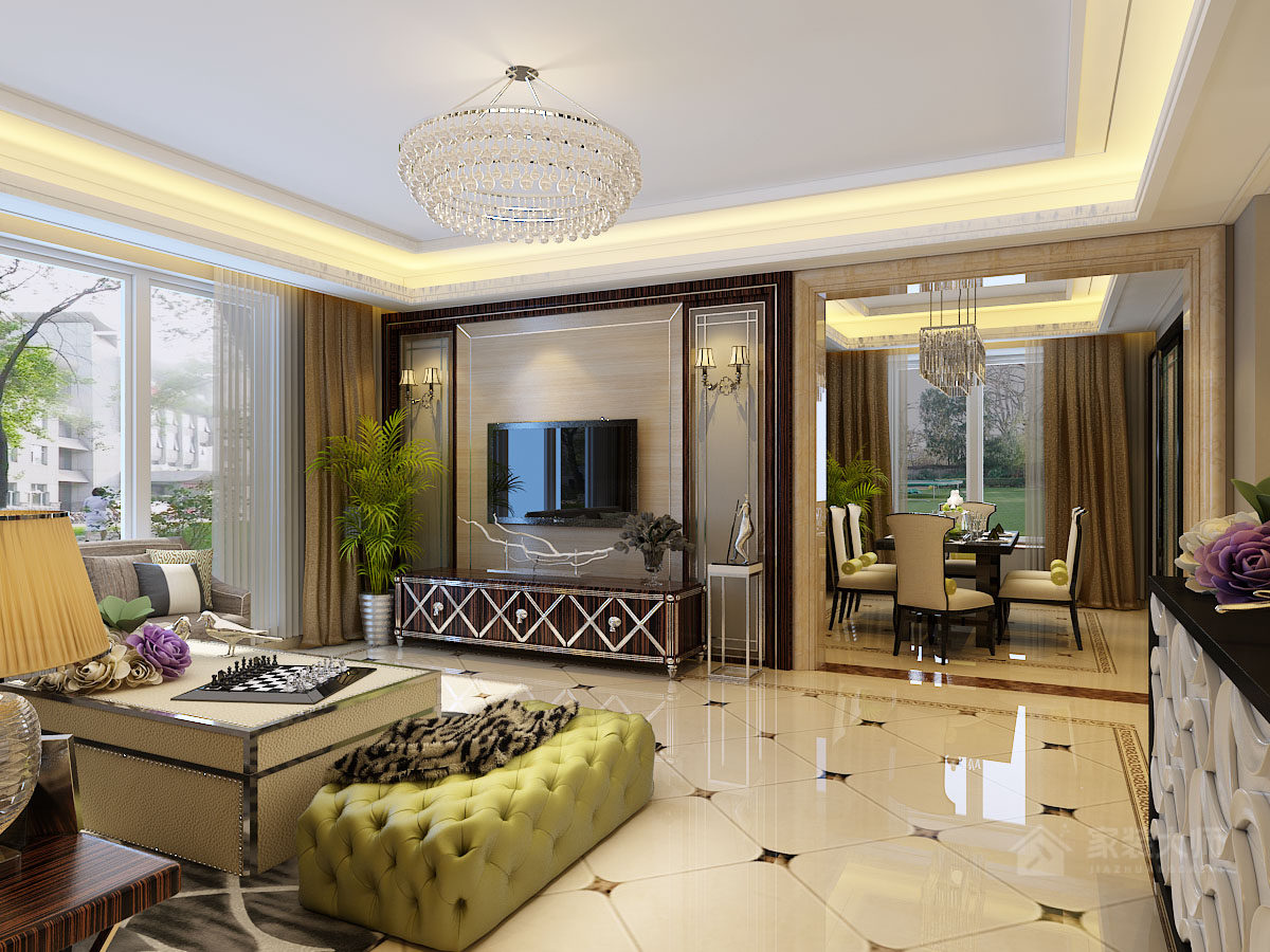 萨尔斯堡三居室中式风格装修