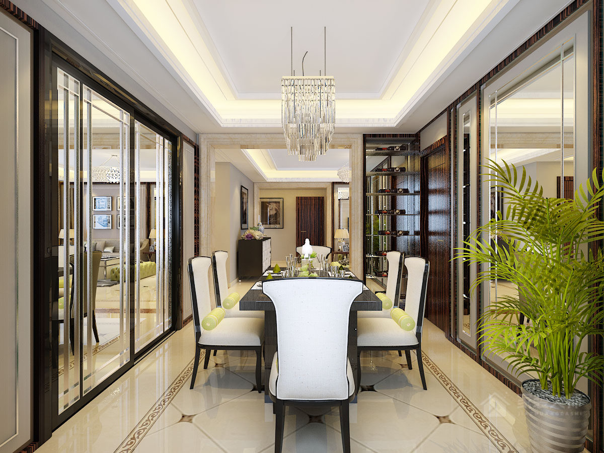 萨尔斯堡三居室中式风格装修