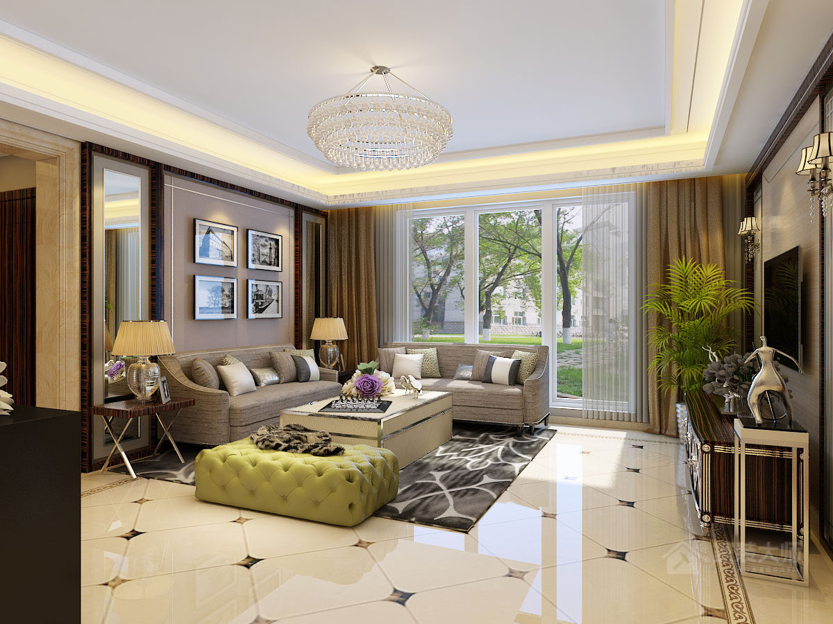 萨尔斯堡三居室中式风格装修