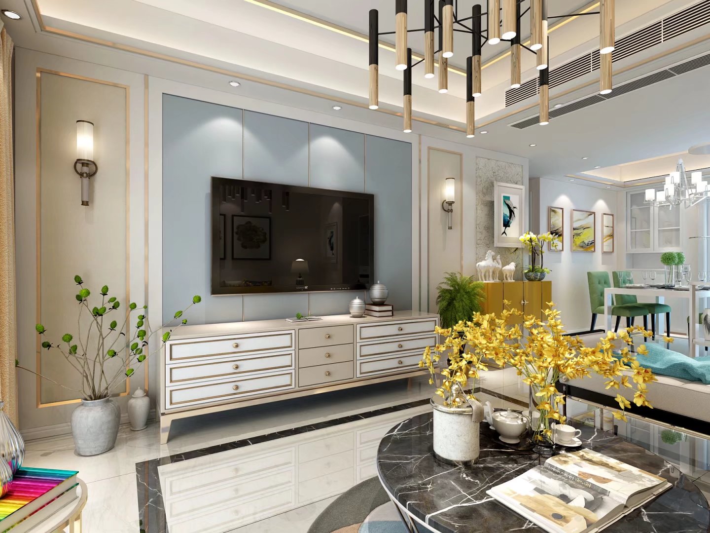 骧龙国际137平米简欧装修案例