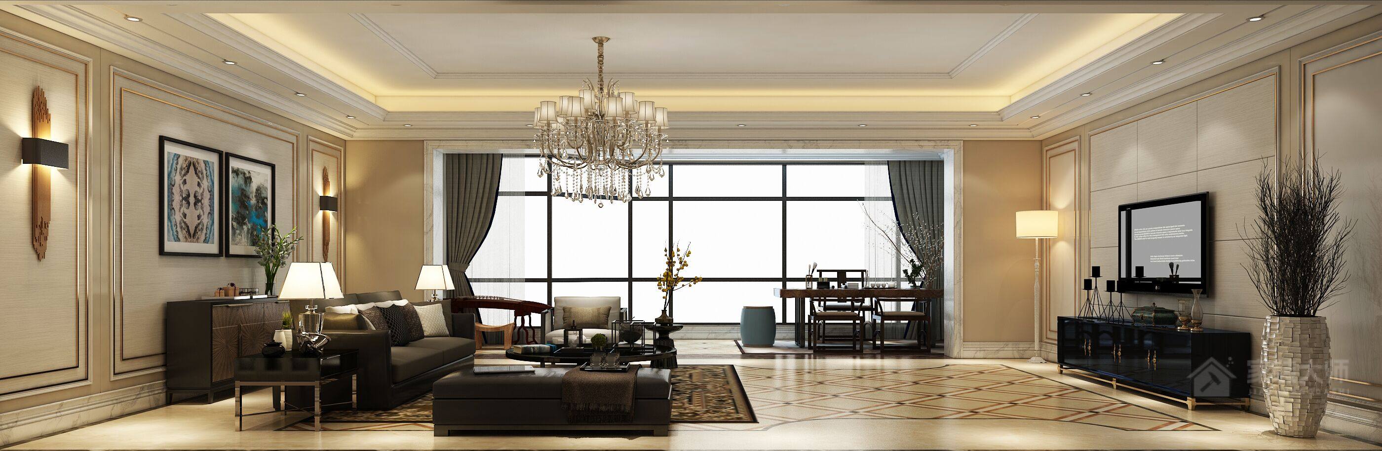 山水庭苑235㎡简欧风格