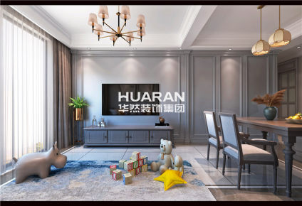 文一锦门学府里106平美式风格