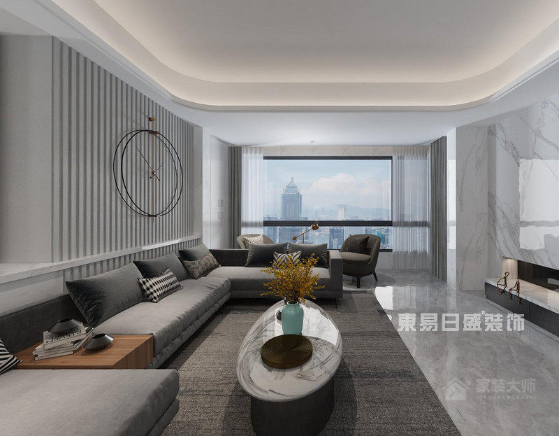 水印长天-120平米四室两厅-现代风格装修效果图