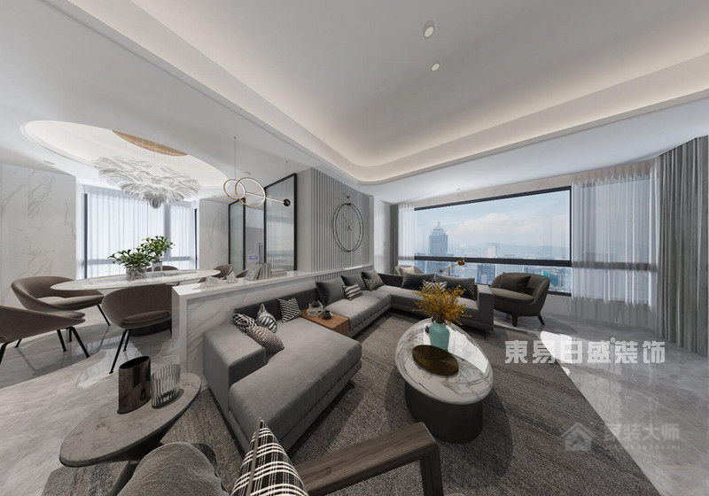 水印长天-120平米四室两厅-现代风格装修效果图